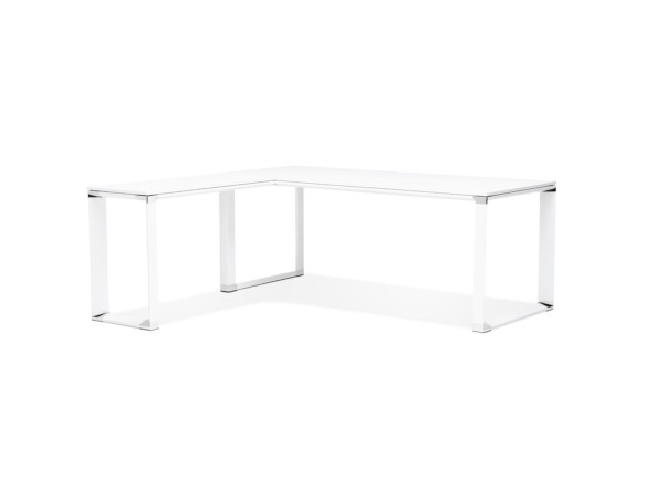 OT01350WHWH 5404028314067 Grand bureau de direction en angle XLINE en bois blanc (angle au choix) - 200 cm
