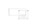 Grand bureau de direction en angle XLINE en bois blanc (angle au choix) - 200 cm