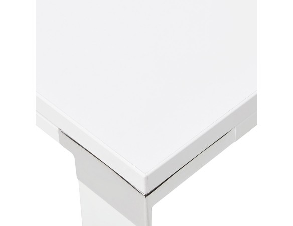 Grand bureau de direction en angle XLINE en bois blanc (angle au choix) - 200 cm