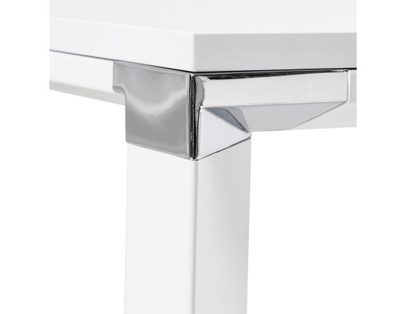 Grand bureau de direction en angle XLINE en bois blanc (angle au choix) - 200 cm