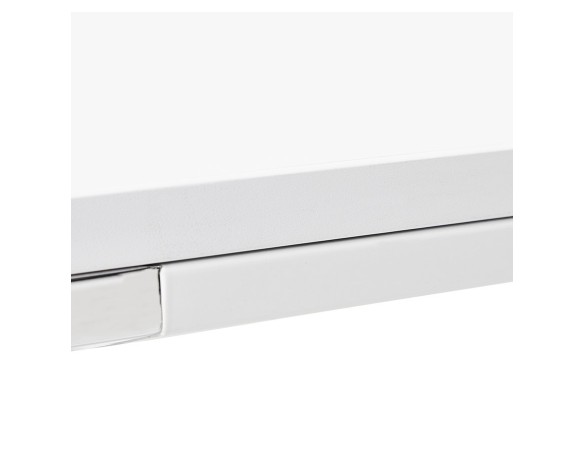 Grand bureau de direction en angle XLINE en bois blanc (angle au choix) - 200 cm