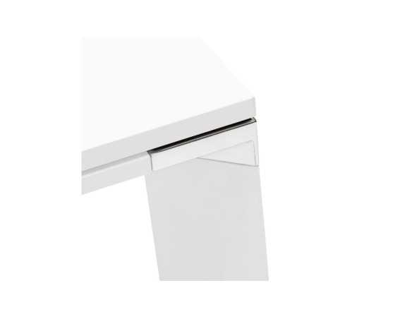 Grand bureau de direction en angle XLINE en bois blanc (angle au choix) - 200 cm
