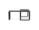 Grand bureau de direction en angle XLINE en bois noir (angle au choix) - 200 cm