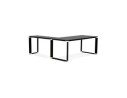 Grand bureau de direction en angle XLINE en bois noir (angle au choix) - 200 cm