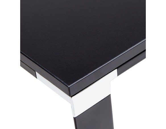 Grand bureau de direction en angle XLINE en bois noir (angle au choix) - 200 cm