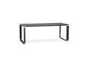 OT01890BLBL 5404028328408 Grand bureau de direction droit XLINE en bois noir - 200x100 cm