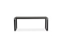 Grand bureau de direction droit XLINE en bois noir - 200x100 cm