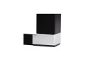 Grand bureau de direction droit XLINE en bois noir - 200x100 cm
