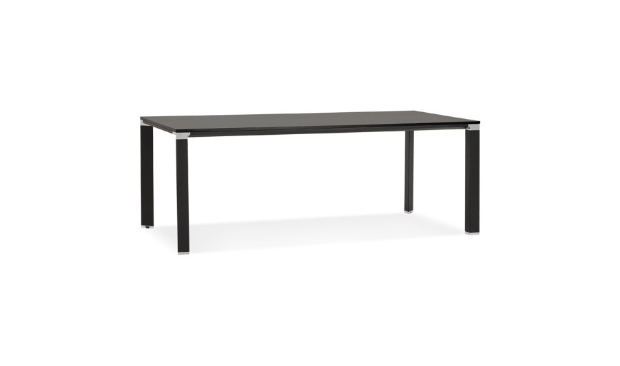 OT01900BLBL 5404028328422 Table de réunion / à manger design XLINE en bois noir - 200x100 cm