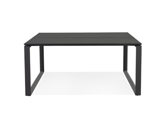 Table de réunion / bureau bench BAKUS SQUARE noir - 140x140 cm