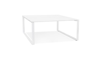 OT01920WHWH 5404028328460 Table de réunion / bureau bench BAKUS SQUARE blanc - 140x140 cm