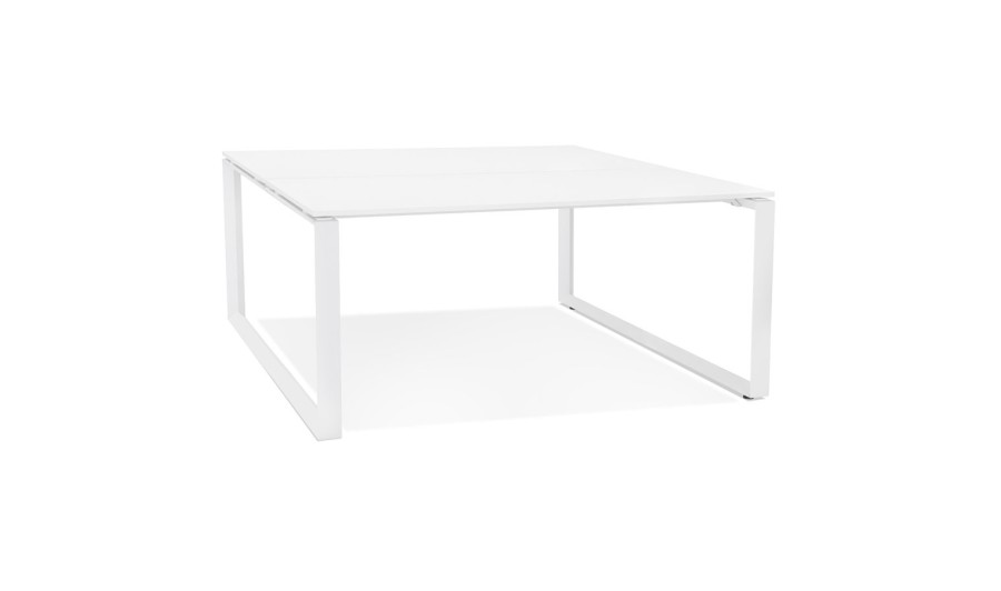 OT01920WHWH 5404028328460 Table de réunion / bureau bench BAKUS SQUARE blanc - 140x140 cm