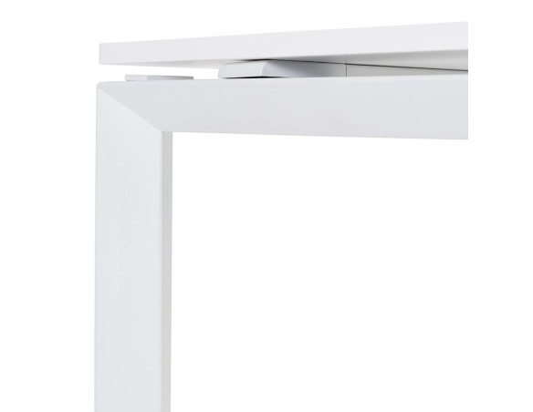 Table de réunion / bureau bench BAKUS SQUARE blanc - 140x140 cm