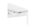 Table de réunion / bureau bench BAKUS SQUARE blanc - 140x140 cm