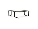 OT01930BLBL 5404028330401 Grand bureau de direction en angle XLINE en verre noir (angle au choix) - 200 cm