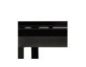 Grand bureau de direction en angle XLINE en verre noir (angle au choix) - 200 cm