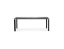 Table de réunion / à manger design XLINE en verre noir - 200x100 cm