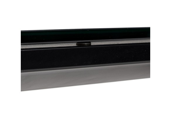 Table de réunion / à manger design XLINE en verre noir - 200x100 cm