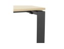 Table de réunion / bureau bench BAKUS SQUARE en bois finition naturelle et métal noir - 140x140 cm