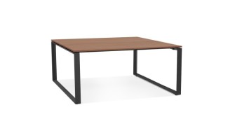 OT02210BLWA 5404028339855 Table de réunion / bureau bench BAKUS SQUARE en bois finition Noyer et métal noir - 140x140 cm