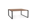 OT02210BLWA 5404028339855 Table de réunion / bureau bench BAKUS SQUARE en bois finition Noyer et métal noir - 140x140 cm