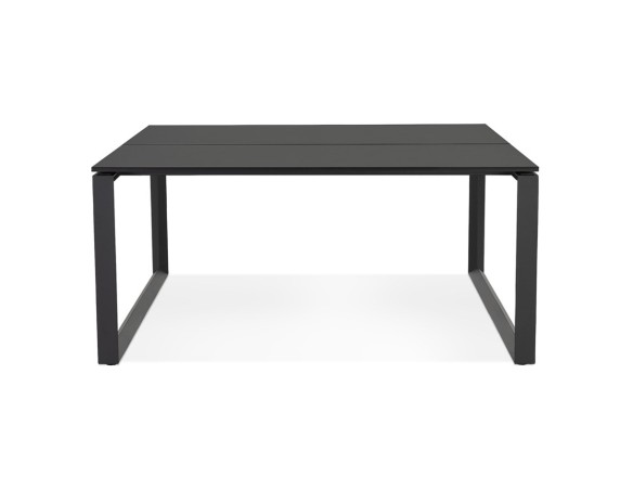 Table de réunion / bureau bench BAKUS SQUARE noir - 160x160 cm