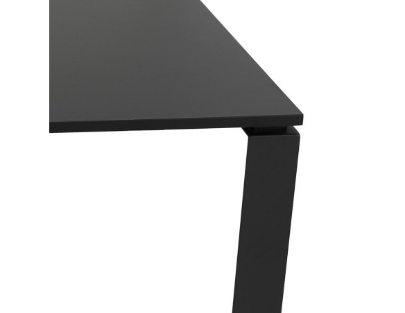 Table de réunion / bureau bench BAKUS SQUARE noir - 160x160 cm