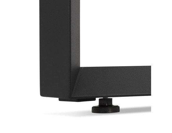 Table de réunion / bureau bench BAKUS SQUARE noir - 160x160 cm
