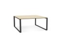 OT02240BLNA 5404028339916 Table de réunion / bureau bench BAKUS SQUARE en bois finition naturelle et métal noir - 160x160 cm