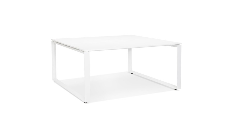 OT02260WHWH 5404028339954 Table de réunion / bureau bench BAKUS SQUARE blanc - 160x160 cm