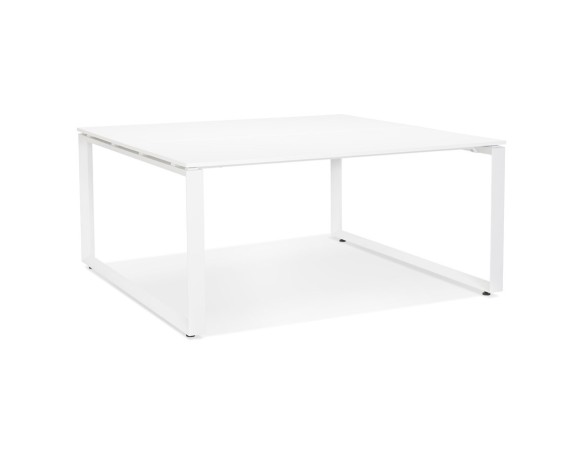 OT02260WHWH 5404028339954 Table de réunion / bureau bench BAKUS SQUARE blanc - 160x160 cm