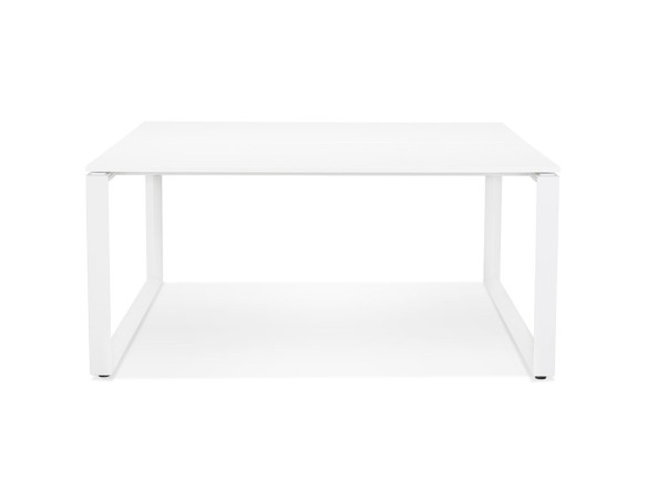 Table de réunion / bureau bench BAKUS SQUARE blanc - 160x160 cm