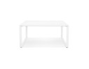Table de réunion / bureau bench BAKUS SQUARE blanc - 160x160 cm
