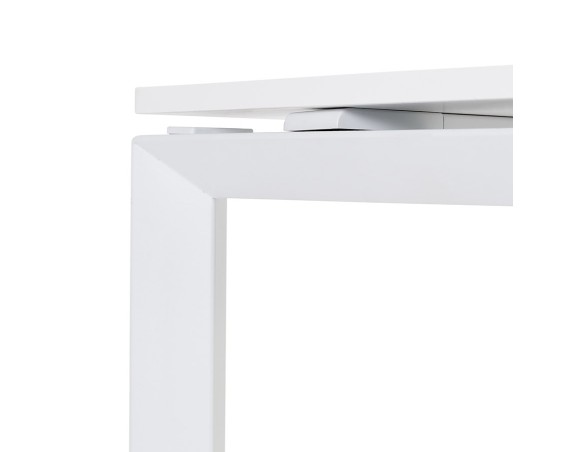 Table de réunion / bureau bench BAKUS SQUARE blanc - 160x160 cm