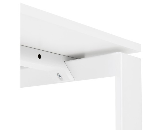 Table de réunion / bureau bench BAKUS SQUARE blanc - 160x160 cm