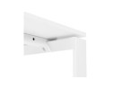 Table de réunion / bureau bench BAKUS SQUARE blanc - 160x160 cm