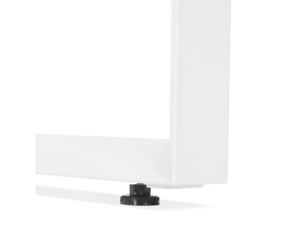 Table de réunion / bureau bench BAKUS SQUARE blanc - 160x160 cm