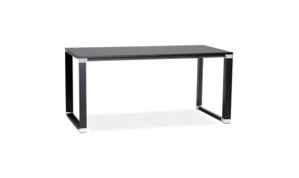 OT00180BL 5420072034935 Bureau droit design XLINE en bois noir - 160x80 cm