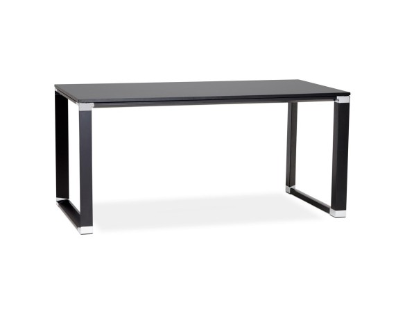 OT00180BL 5420072034935 Bureau droit design XLINE en bois noir - 160x80 cm