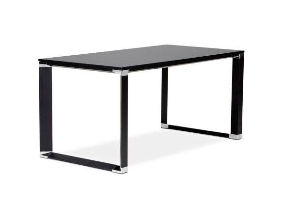 Bureau droit design XLINE en bois noir - 160x80 cm