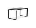 Bureau droit design XLINE en bois noir - 160x80 cm