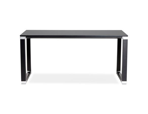 Bureau droit design XLINE en bois noir - 160x80 cm