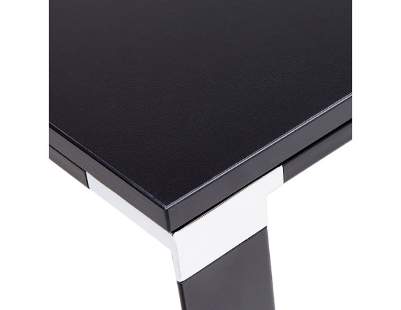 Bureau droit design XLINE en bois noir - 160x80 cm
