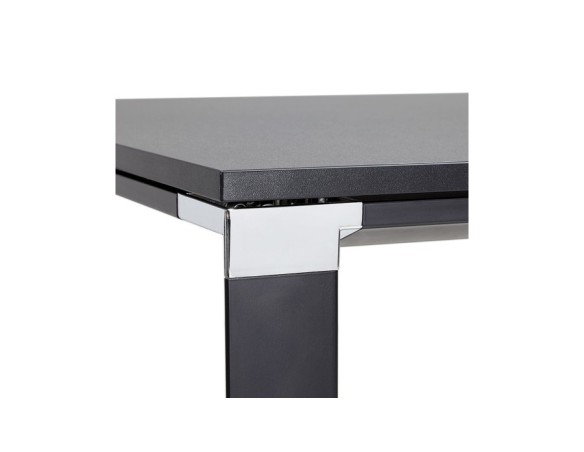 Bureau droit design XLINE en bois noir - 160x80 cm