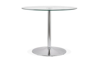 DT00390CH 5420072036458 Petite table de cuisine ronde YOUPI en verre - à̃ 90 cm