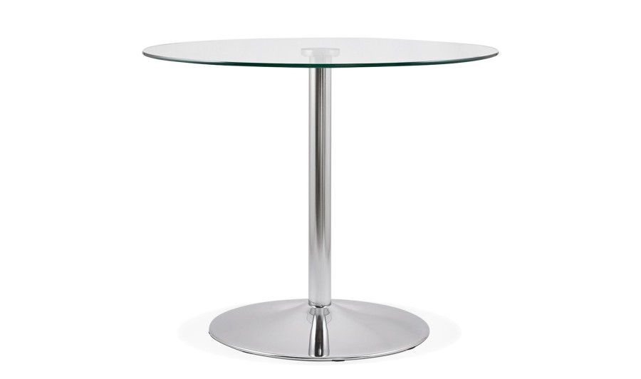 DT00390CH 5420072036458 Petite table de cuisine ronde YOUPI en verre - à̃ 90 cm DT00390CH 5420072036458 Petite table de cuisine ronde YOUPI en verre - à̃ 90 cm