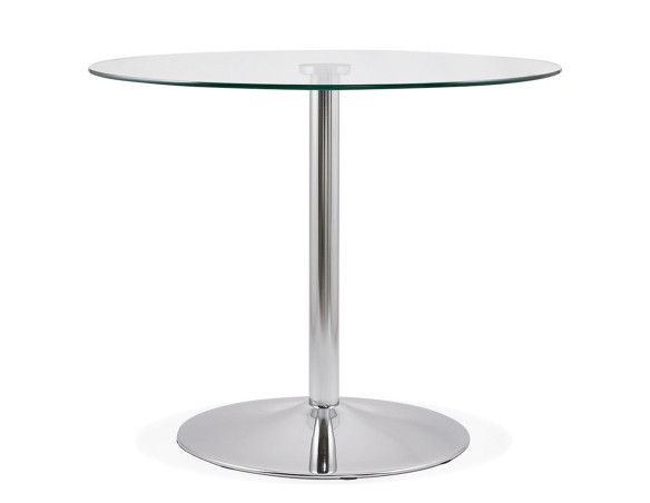 DT00390CH 5420072036458 Petite table de cuisine ronde YOUPI en verre - à̃ 90 cm