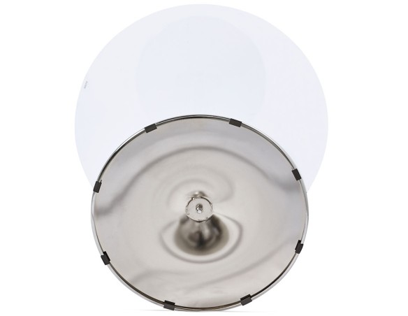 Petite table de cuisine ronde YOUPI en verre - à 90 cm