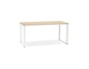 OT00540NAWH 5420072046556 Bureau droit design XLINE en bois finition naturelle et métal blanc - 160x80 cm