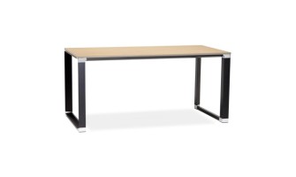 OT00560NABL 5420072046594 Bureau droit design XLINE en bois finition naturelle et métal noir - 160x80 cm